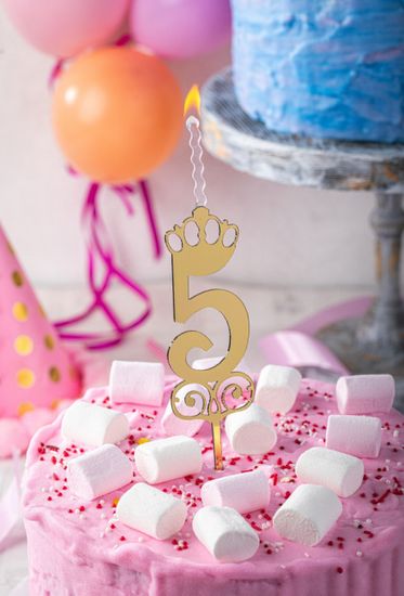 Свеча - топпер цифры в паре "25"