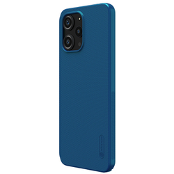 Тонкий чехол синего цвета (Peacock Blue) от Nillkin для Xiaomi Redmi 12 4G и Note 12R 5G, серия Super Frosted Shield