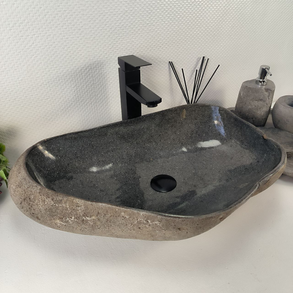 Раковина из речного камня RS-64879 61*39*14 0863