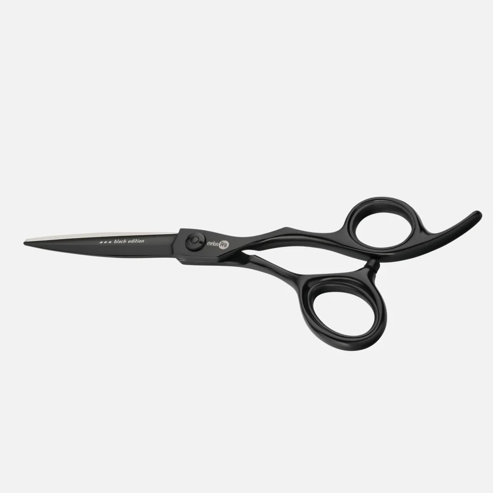 Прямые длинные парикмахерские ножницы black edition BE-05