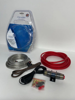 RA-08 / Комплект проводов для установки 2-х канального усилителя и сабвуфера, медные кабели, Carwales RA-08, TG (1 шт. / комплект)