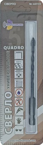 Сверло универсальное квадро 5мм 440105