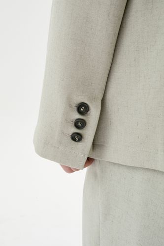 Бежево-серый брючный костюм Copper