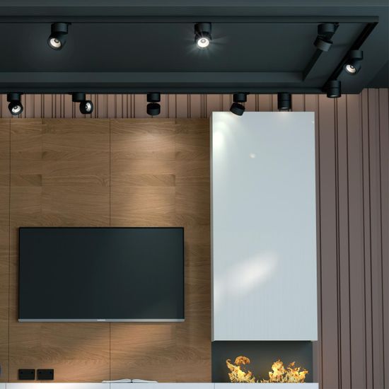 358787 PORT NT21 271 черный Трехфазный трековый светодиодный светильник IP20 LED 25W 4000K 2200Лм 100-265V GRODA