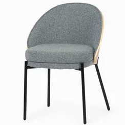 Обеденный стул Rosin, серый, шпон ясеня