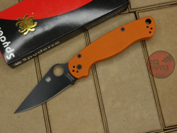 Spyderco Paramilitary 2 Orange-Black (Реплика) Уценка (нет шарика дэтенда)