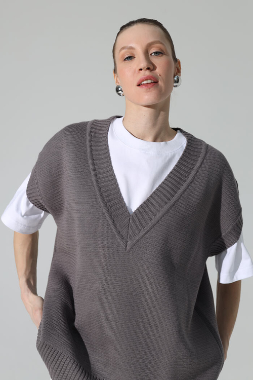 Митенки вязаные, черный