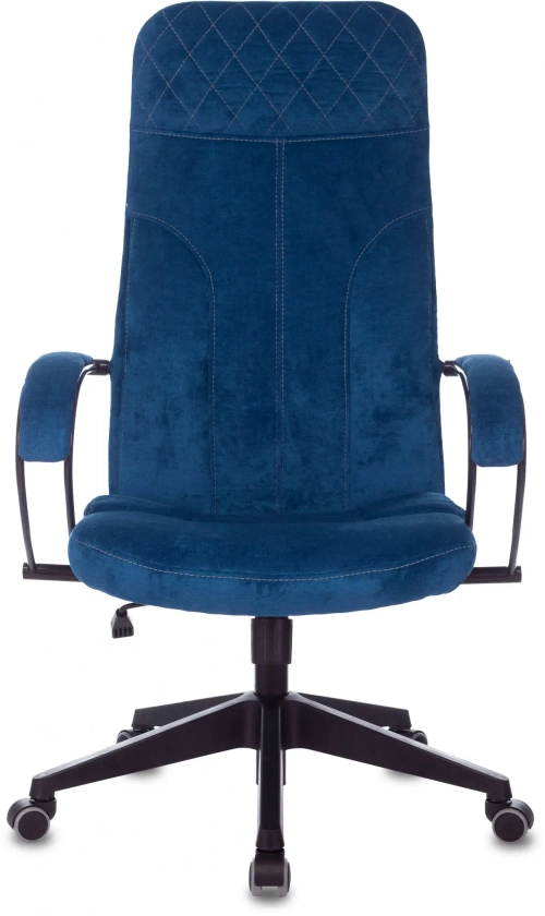 Кресло руководителя Бюрократ CH-608Fabric темно-синий Velvet 29 крестов. пластик