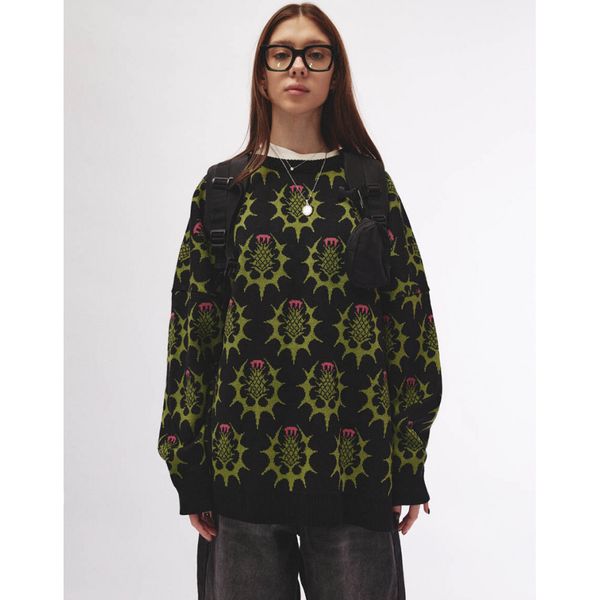 Свитер Репей черный / зеленый - фото 5