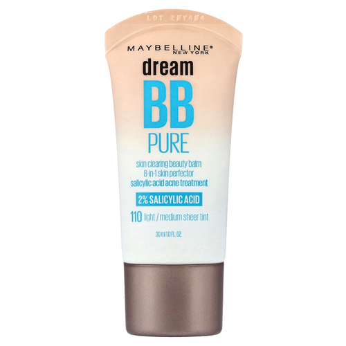 Maybelline, Dream BB Pure, очищающий бальзам для кожи, 110 светлый/средний тканевый оттенок, 30 мл (1 жидк. унция)