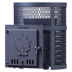 Чугунная печь для бани Искандер 18 в сетке