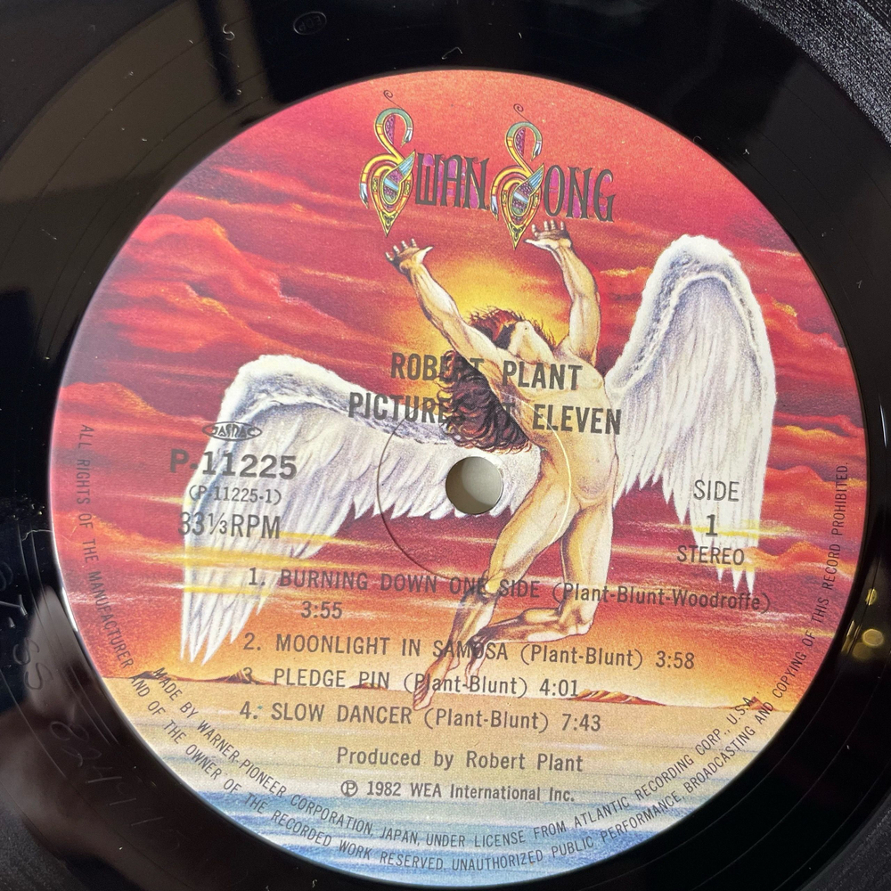Винтажная виниловая пластинка LP Robert Plant Pictures At Eleven (Япония 1982) (Оби)