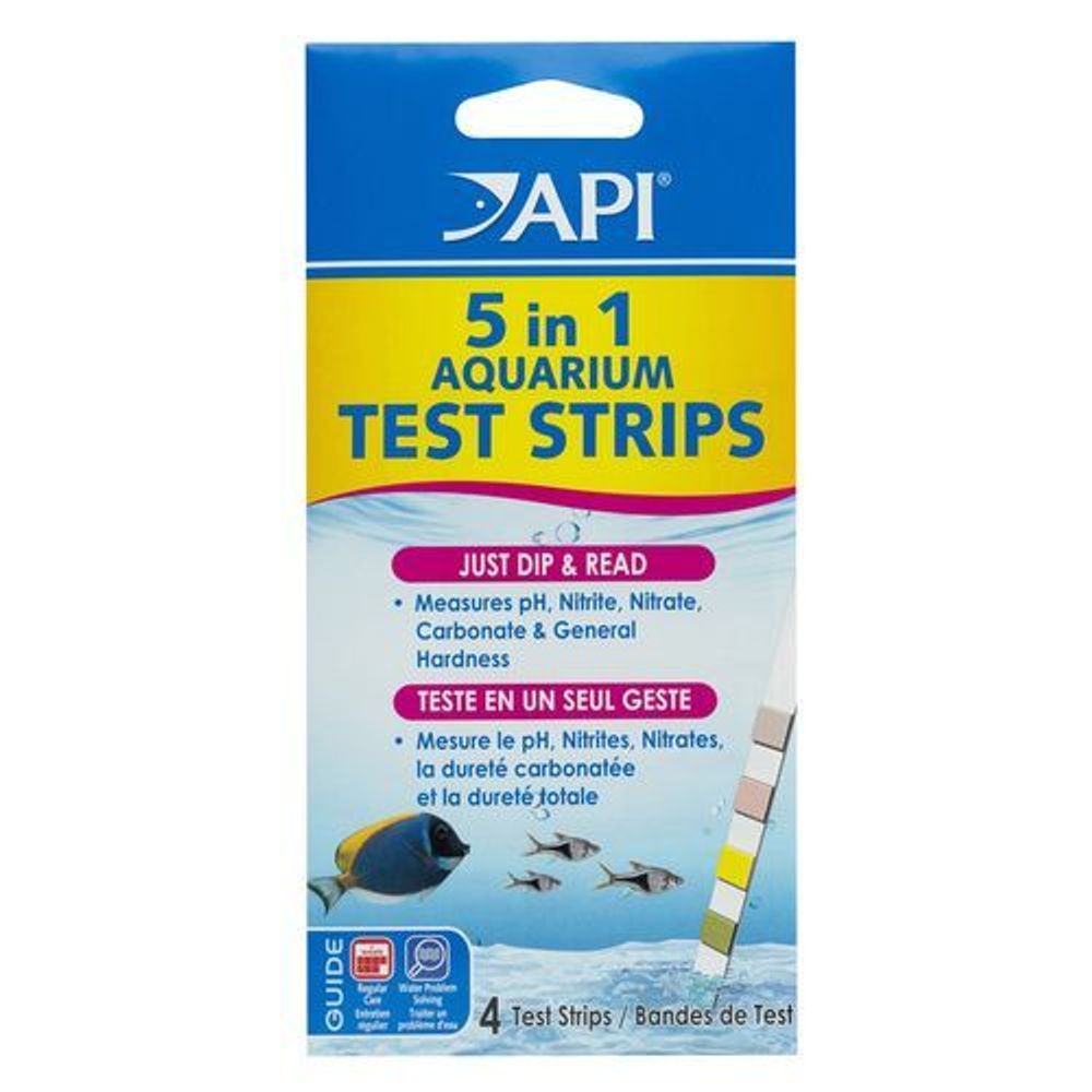 Полоски API 5в1 Aquarium Test Strips - для экспресс тестов аквариумной воды