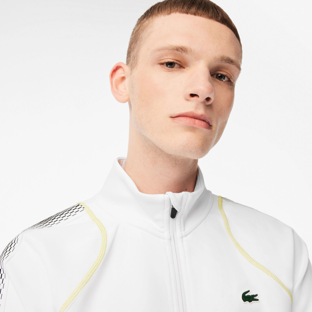 Мужская кофта теннисная Lacoste Sweatshirt Men - White, Yellow
