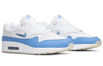 Nike Air Max 1 Jewel "University Blue" simple shock-absorbing non-slip low-top running shoes men's white blue