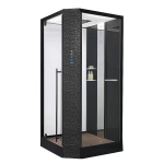 Душевая кабина Orans Diamond 89101BLH 100х100 профиль черный