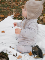 Велюровый комбинезон Mjölk White Sand, на манжетах