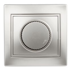 Светорегулятор Intro Plano 1-401-03 (диммер) поворотный 600Вт 230В IP20 СУ алюминий