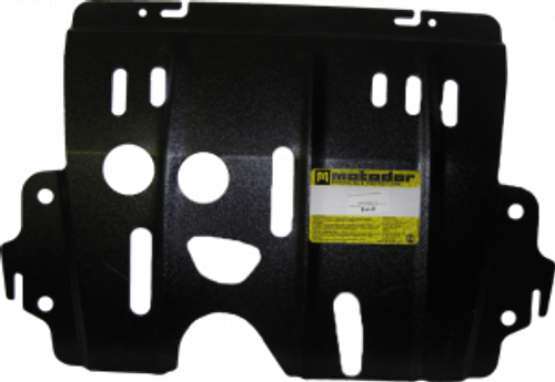 Защита картера Двигателя, КПП. 2 мм, Сталь. для Renault Clio Symbol 1998-2002, Renault Clio Symbol 2002-2008, Renault Kangoo 1997-2005, Renault Symbol 2002-2006, Renault Kangoo 2005-2008, Renault Symbol 2006-2008 MOTODOR.01716