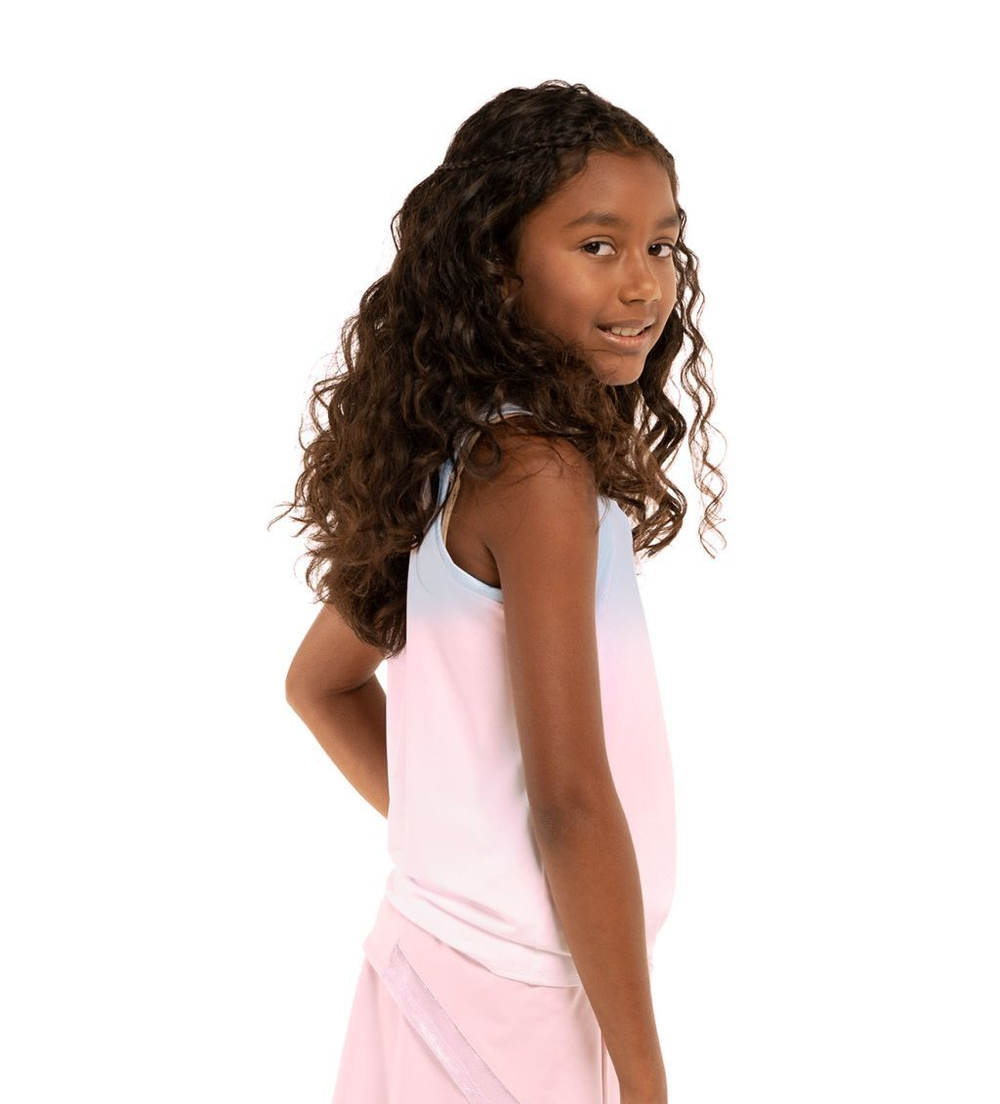 Футболка для девочки теннисная Lucky in Love Undercover Love Mystique Ombre Tank - разноцветный