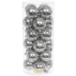 Новогодние шары 5 см (набор 24 шт) «Глянец», серебро