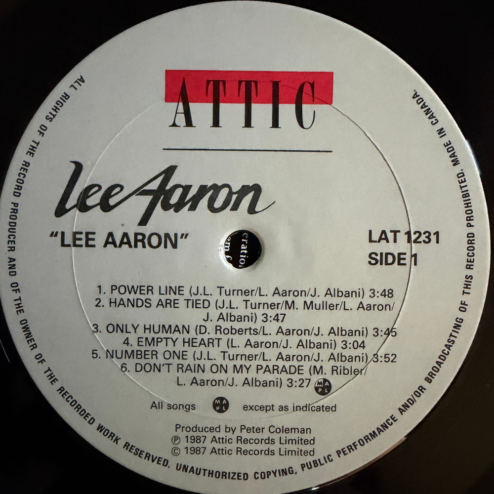Виниловая пластинка Lee Aaron - Lee Aaron LP