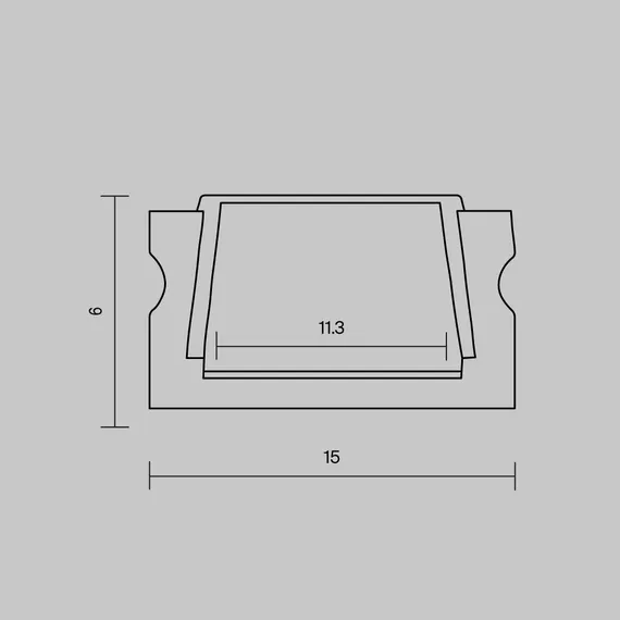 Алюминиевый профиль накладной 15x6 (Черный, 2 м), ALM-001-B-2M 631003 Led Strip 631003