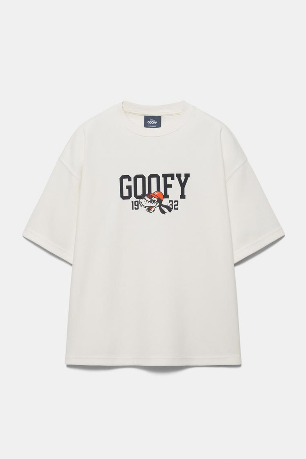 PULL&BEAR Футболка с принтом «Goofy», белый