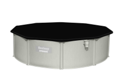 Стальной бассейн Bestway Hydrium Pool Set 460х120 см + песочный ф/насос 5678 л/ч, лестница, тент, подстилка (56384 BW)