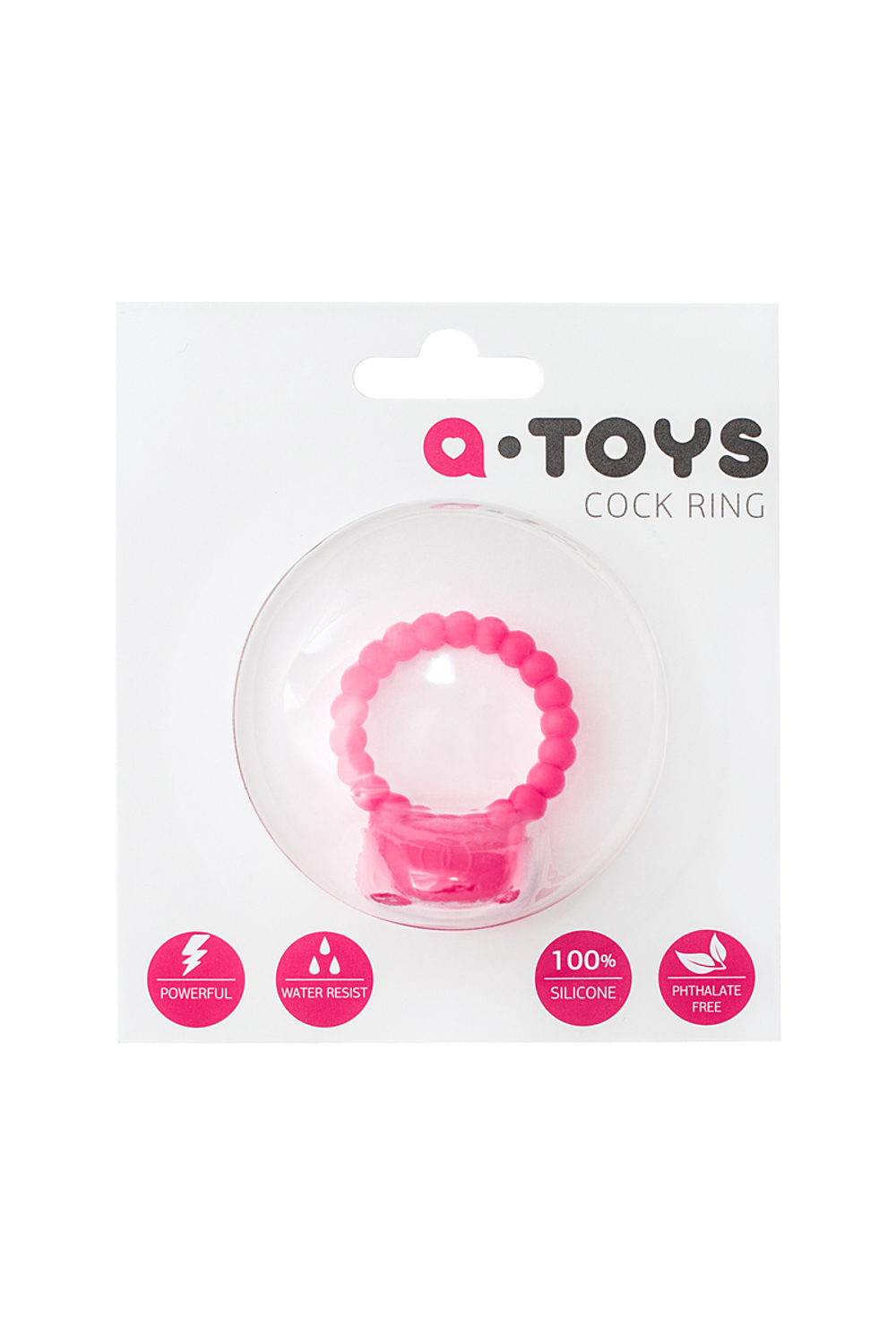 Эрекционное кольцо на пенис TOYFA A-Toys Nevy, силикон, розовый, Ø 2,5 см