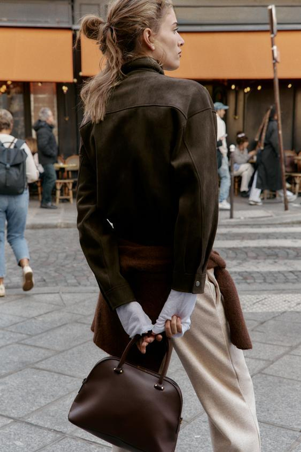 ZARA ГОРОДСКАЯ СУМКА С ДВУМЯ РУЧКАМИ, БОРДОВО-КРАСНЫЙ