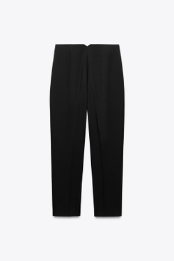 ZARA БРЮКИ С ВЫСОКОЙ ПОСАДКОЙ, ЧЕРНЫЙ