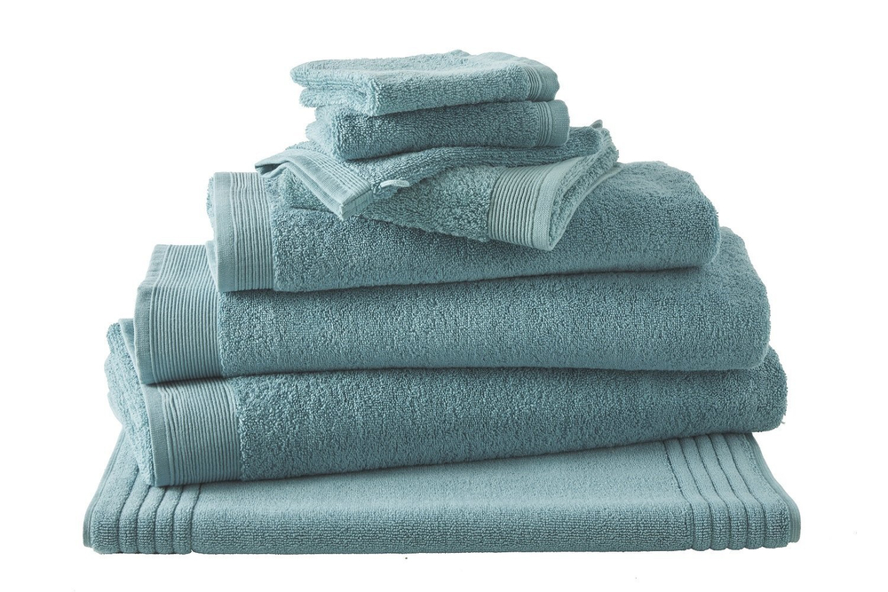 Полотенце 55х110 Blanc des Vosges Uni Orage голубое