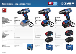 ЗУБР Т7, 20 В, 50 Н·м, без АКБ, дрель-шуруповерт, Профессионал (DL-201)