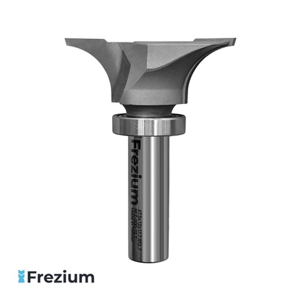 Калевочная радиусная фреза с верхним подшипником "Frezium" (47.5x12x17.7x61 R12.7 Z2; RFZ-200-12.7)