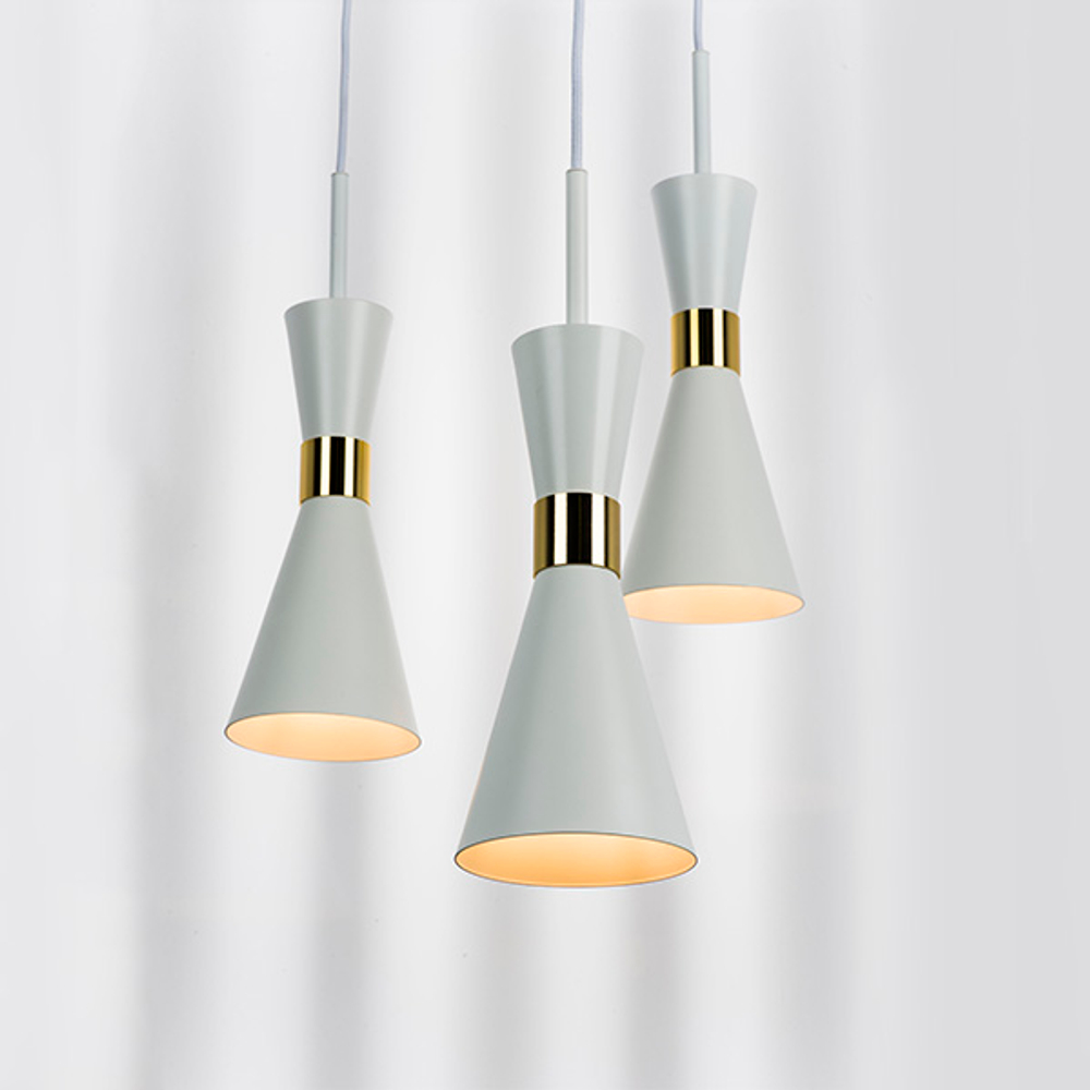 816016 Люстра DUMO 1х40W E14 БЕЛЫЙ МАТОВЫЙ/ЗОЛОТО