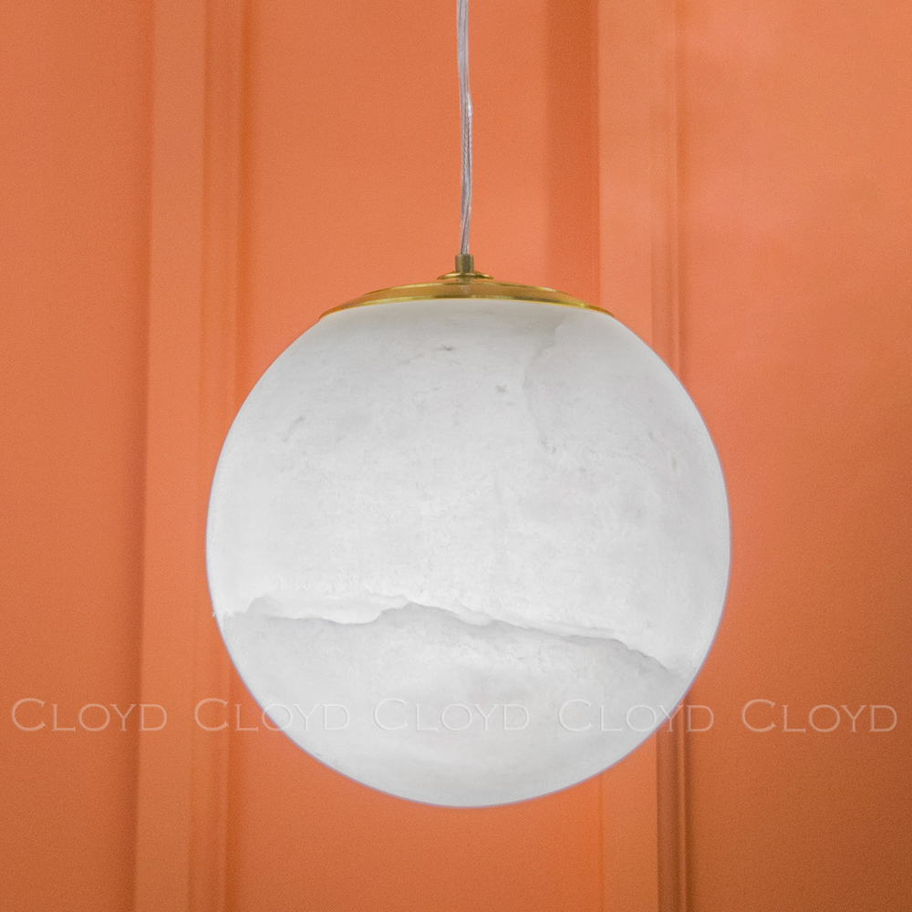 Подвесной светильник Cloyd ORIONIS P1 / выс. 12 см - алебастр - латунь (арт.12353)