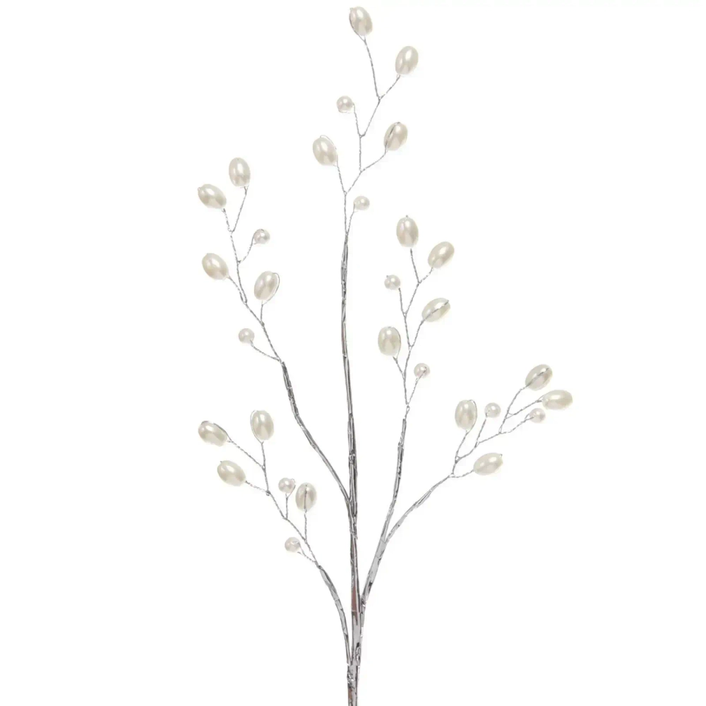 Ветка декоративная «Волшебный блеск» 35 см, Серебро