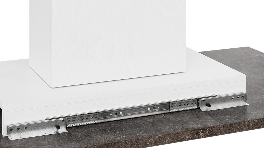 Стол кухонный обеденный раздвижной Белый/Ателье темный 120(163)х80х75 см