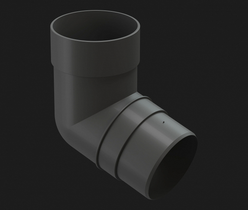 Колено трубы 72° Docke Premium  Графит