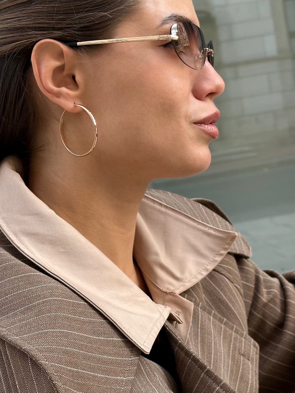 Серебряные серьги кольца 925 позолота 585