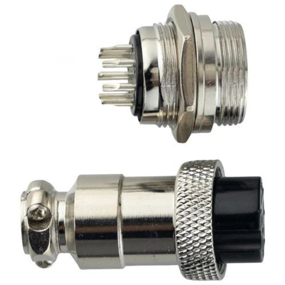 Авиационный разъем GX20 8Pin (штекер+гнездо)