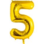 Шар фольгированный Цифра 5 105 см (Золотой)