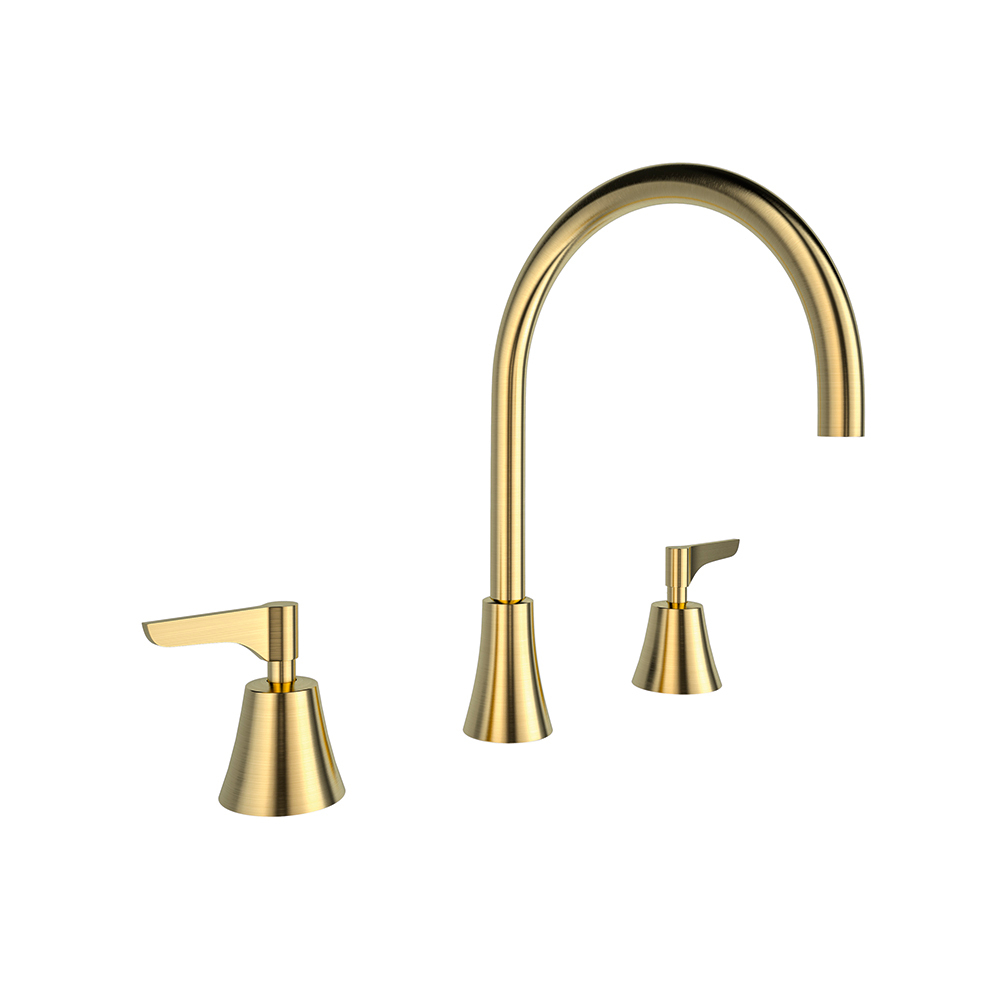 Смеситель для раковины на 3 отверстия ADAGIO 914902MLOC золото