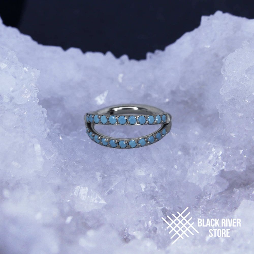 Кликер Dual Turquoise CZ 1.2мм