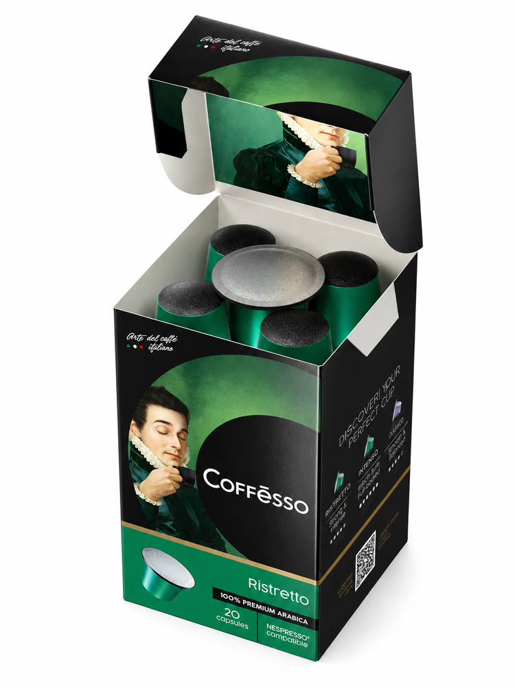 Кофе в капсулах Nespresso Coffesso Ristretto 20 шт x 4 уп