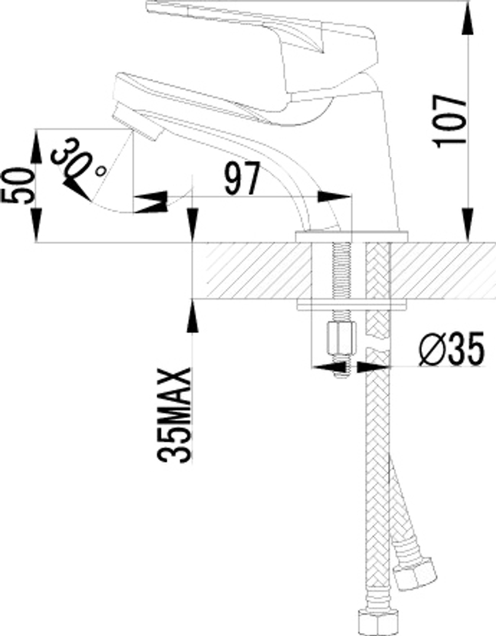 Смеситель Lemark Luna LM4156C для раковины