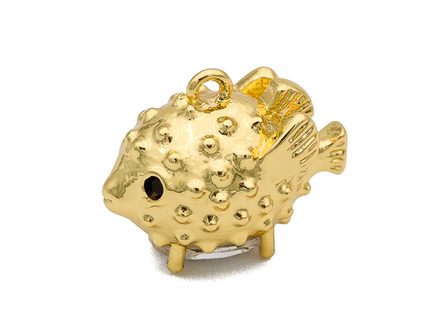 Подвеска "Рыбка Фугу", 10мм