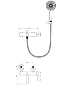 Смеситель для ванны с душем WONZON & WOGHAND STICK, Брашированное золото (WW-88639017-BG)