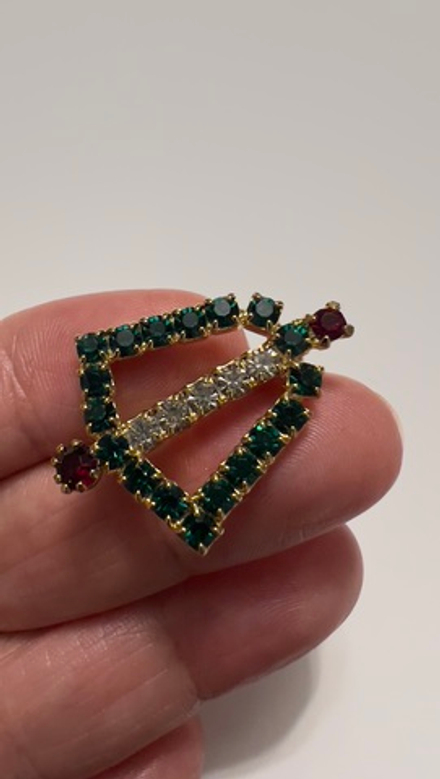 Новогодняя брошь колокольчик